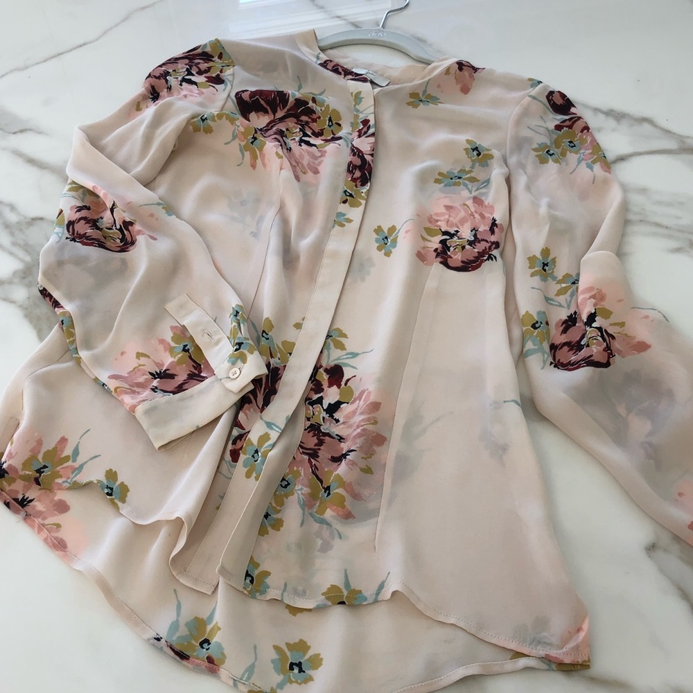 Joie Sheer nSilk Long Sleeve Blouse